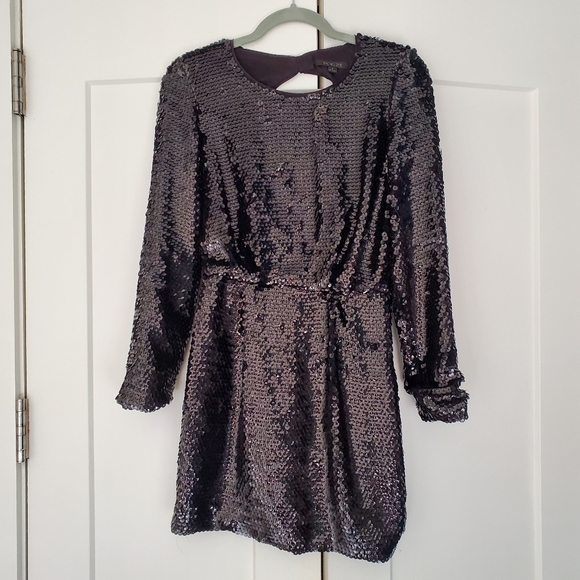 Rachel Zoe "Selita" Black Sequin Dress - Picture 2 of 8